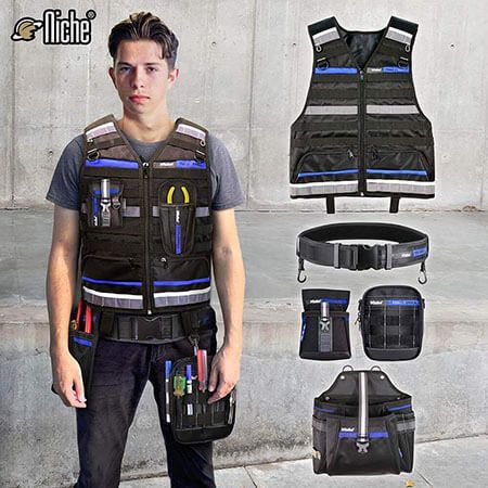 Tool Vests and Tool Bags - MOLLE Tool Vest Tool Rig Tool Bag with Carrying System